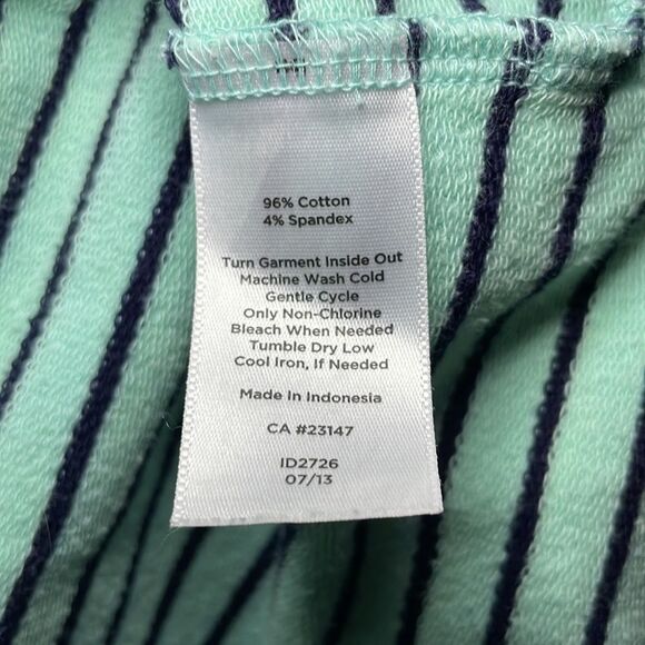 Talbots Coastal Stripe Tunic Seafoam & Navy Nautical Chic - Picture 8 of 9